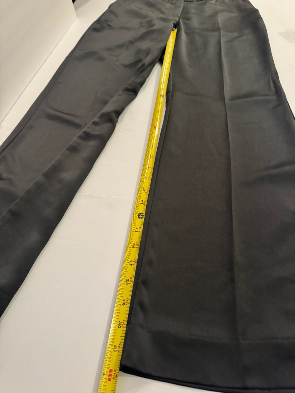 Jason Wu Black Business Professional Dress Pants w/ Bottom Slits, Slight Flare - Picture 11 of 13